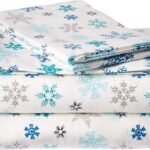 Eddie Bauer Tossed Snowflake Sheets - Best Christmas Sheets Twin Size
