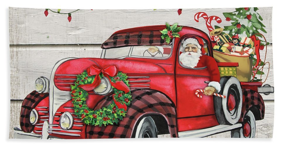 Gorgeous Red Truck Christmas Sheets